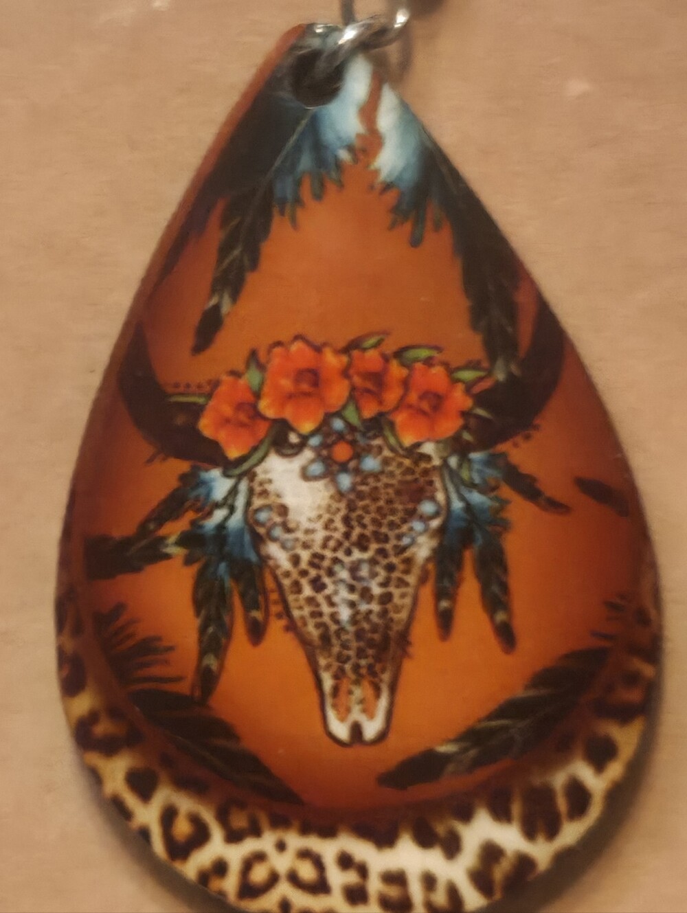Hand Made Earings, Cow Motif